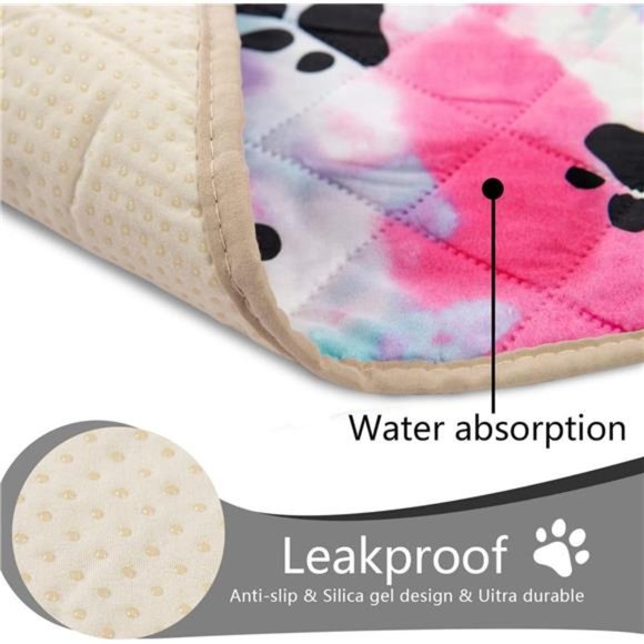 Washable Dog Pads, Non Slip Puppy Pee Pads for Small Dogs, 1 Piece, 18"x24" Red - Picture 2 of 7